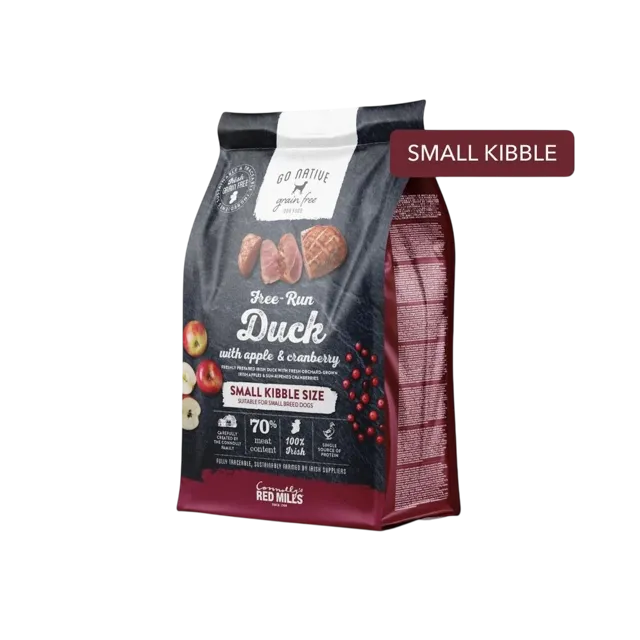 Go Native Adult – Free Run Duck With Apple & Cranberry (Small Kibble)