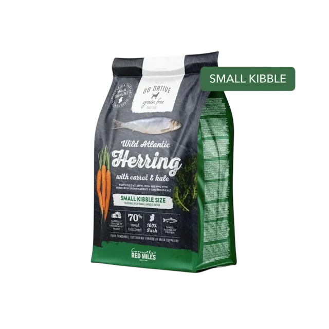 Go Native Adult – Organic Herring With Carrot & Kale (Small Kibble)