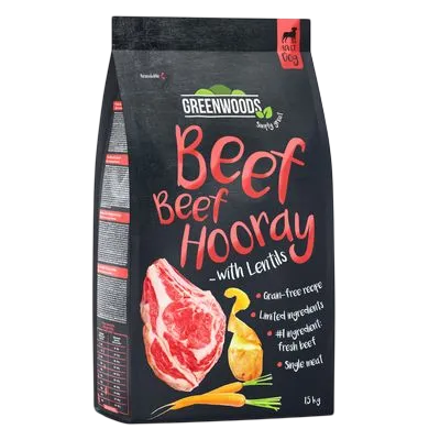 Greenwoods Dry – Beef Beef Hooray with Lentils, Potatoes & Carrots