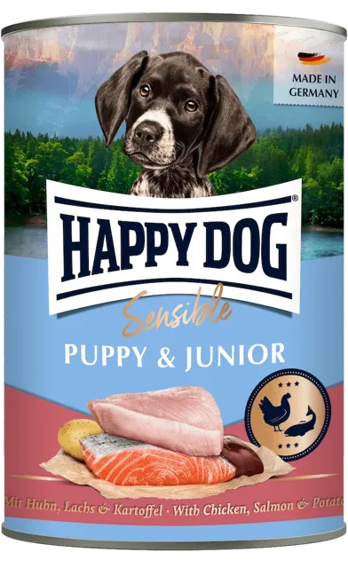 Happy Dog Puppy & Junior Wet – Salmon
