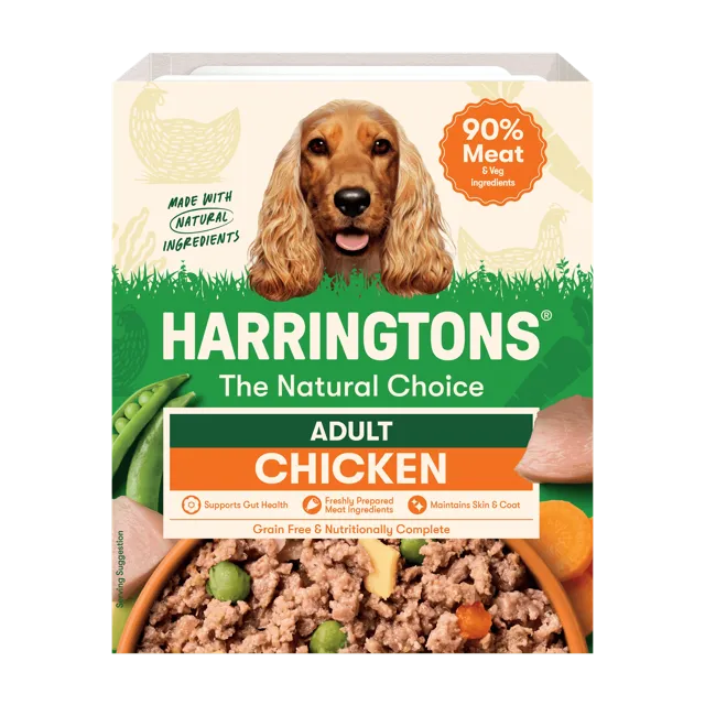 Harringtons Grain Free Wet Adult Trays – Chicken With Potato & Vegetables