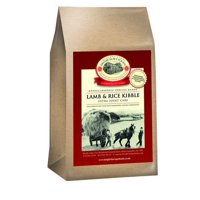 Heights Farm Adult Extra Joint Care – Lamb & Rice Kibble