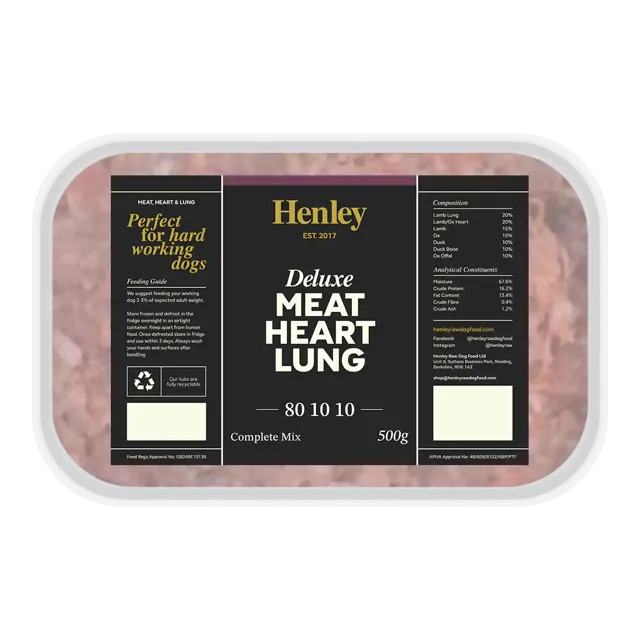 Henley Raw Deluxe 80-10-10 – Meat, Heart & Lung