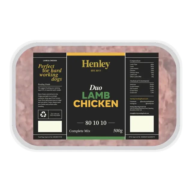 Henley Raw Duo 80-10-10 – Lamb and Chicken