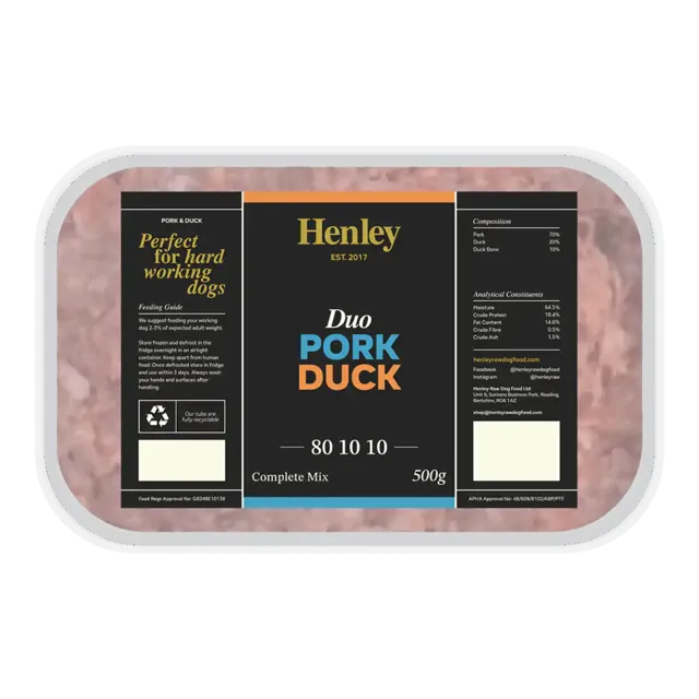Henley Raw Duo 80-10-10 – Pork and Duck