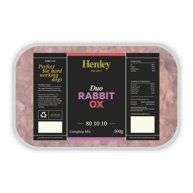 Henley Raw Duo 80-10-10 – Rabbit and Ox