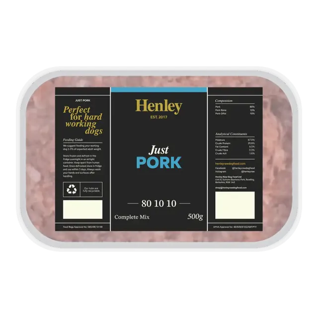 Henley Raw Just 80-10-10 – Pork
