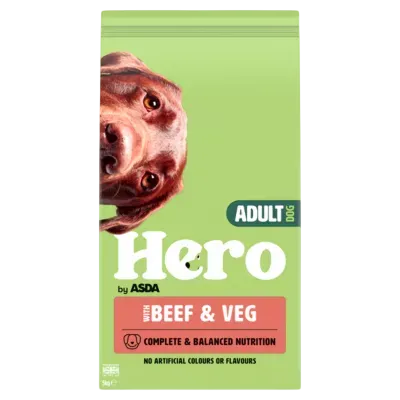 Hero by Asda Adult Dog Dry – With Beef & Veg