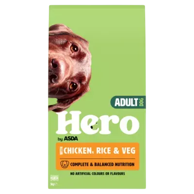 Hero by Asda Adult Dog Dry – With Chicken, Rice & Veg