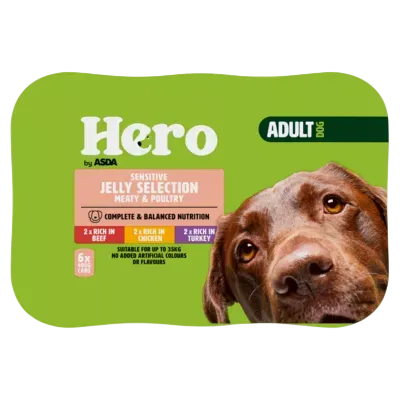 Hero by Asda Sensitive Cans in Jelly – Rich in Turkey