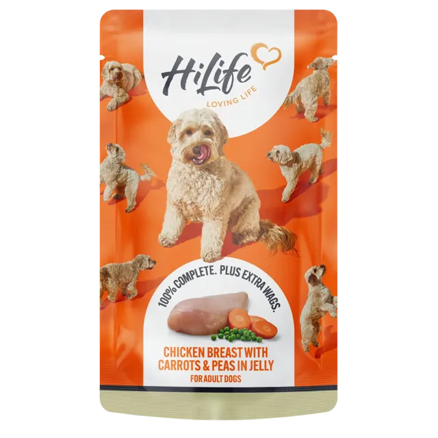 HiLife Adult Dog 150g Pouches – Chicken Breast in Jelly