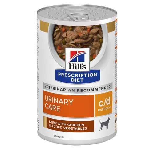 Hill's Prescription Diet c/d Multicare Urinary Care Stew for Dog Food with Chicken & added Vegetables Can – —