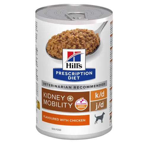Hill's Prescription Diet k/d + Mobility Dog Food — canned (Flavoured with Chicken) – —
