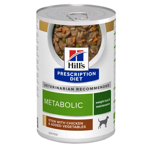 Hill's Prescription Diet Metabolic Stew for Dog with Chicken & Vegetables – —