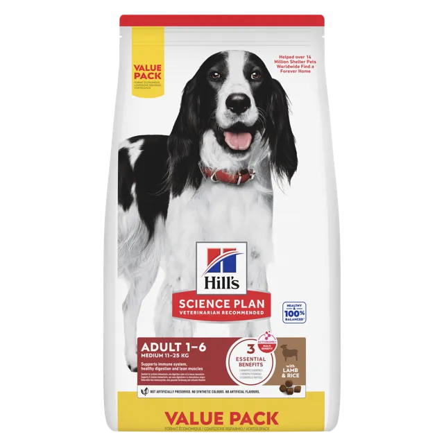 Hill's Science Plan Adult 1-6 Medium – With Lamb & Rice