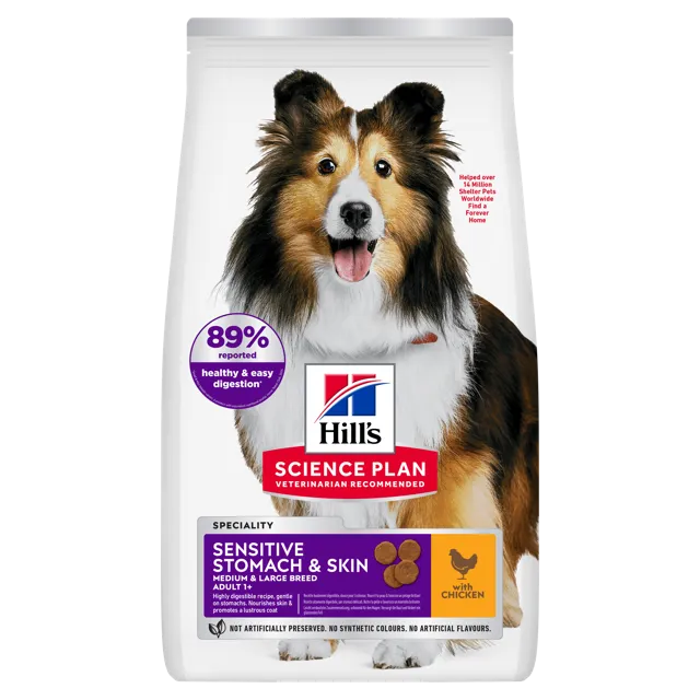 Hill's Science Plan Adult 1+ Sensitive Stomach & Skin Medium – —