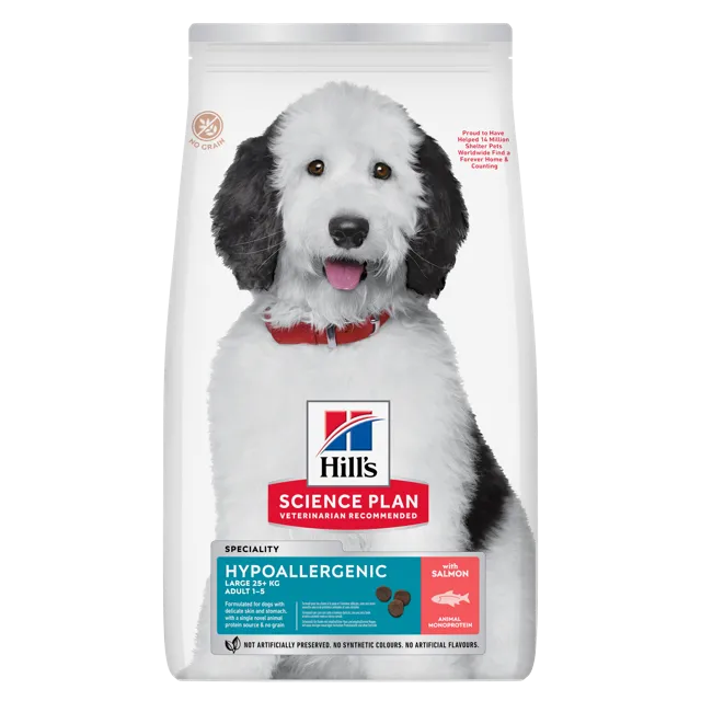Hill's Science Plan Hypoallergenic Large Breed Adult Dog Food with Salmon – —