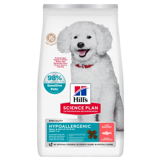 Hill's Science Plan Hypoallergenic Small & Mini Adult Dog Food with Salmon – —