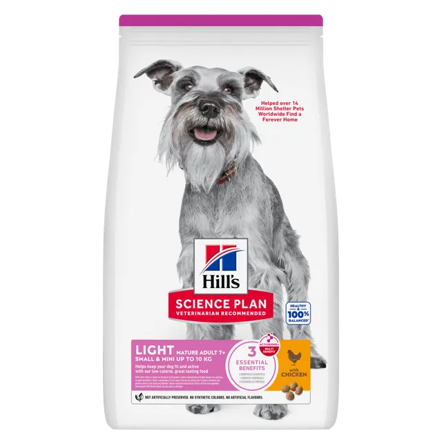 Hill's Science Plan Light Small & Mini Mature Adult Dog Food with Chicken – —