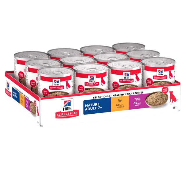 Hill's Science Plan Mature Adult Dog Food with Chicken, with Beef – —