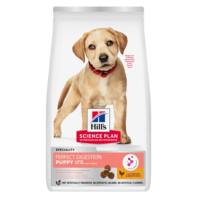 Hill's Science Plan Perfect Digestion Large Breed Puppy Food with Chicken & Brown Rice – —