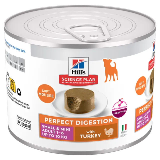 Hill's Science Plan Perfect Digestion Small & Mini Adult Dog Food with Turkey – —