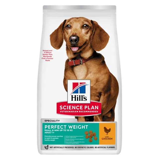 Hill's Science Plan Perfect Weight Small & Mini Adult Dog Food with Chicken – —