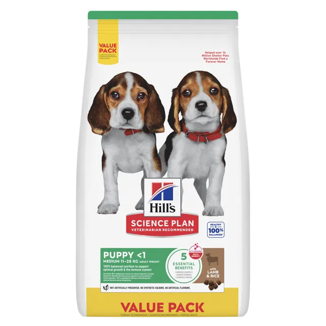 Hill's Science Plan Puppy <1 Medium – With Lamb & Rice