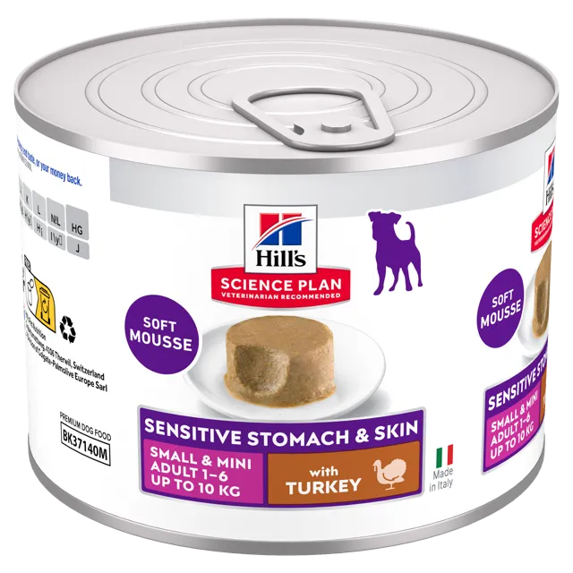 Hill's Science Plan Sensitive Stomach & Skin Small & Mini Adult Dog Food with Turkey – —