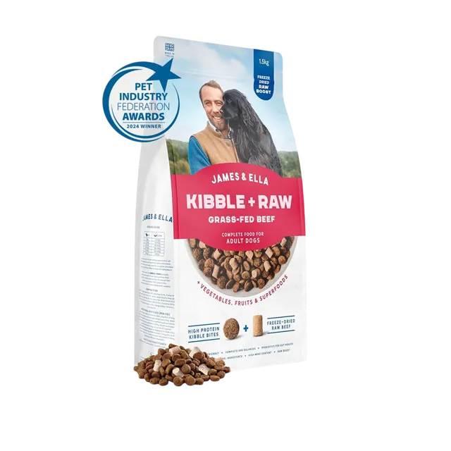 James & Ella Kibble + Raw Adult – Grass-Fed Beef
