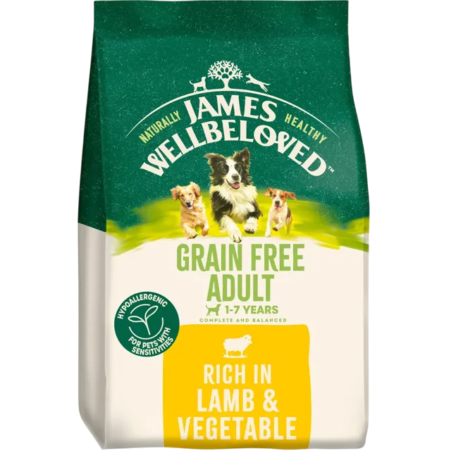 James Wellbeloved Adult Grain Free Dry – Lamb & Vegetables