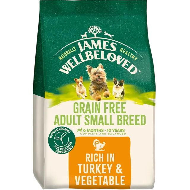 James Wellbeloved Adult Grain Free Dry – Turkey & Veg Small Breed
