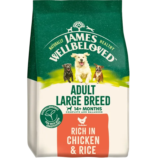 James Wellbeloved Adult Large Breed Dry – Chicken & Rice