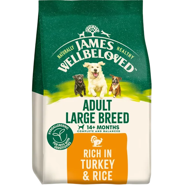 James Wellbeloved Adult Large Breed Dry – Turkey & Rice