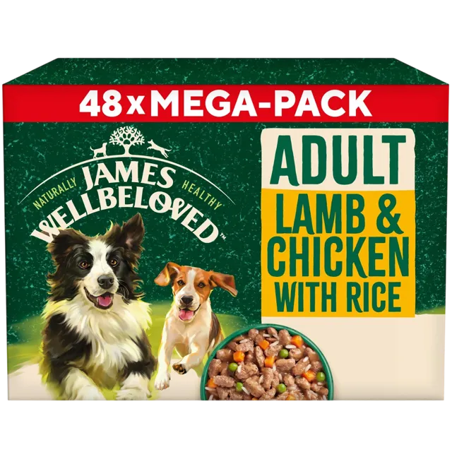 James Wellbeloved Adult Pouches – Lamb With Rice & Vegetables In Gravy