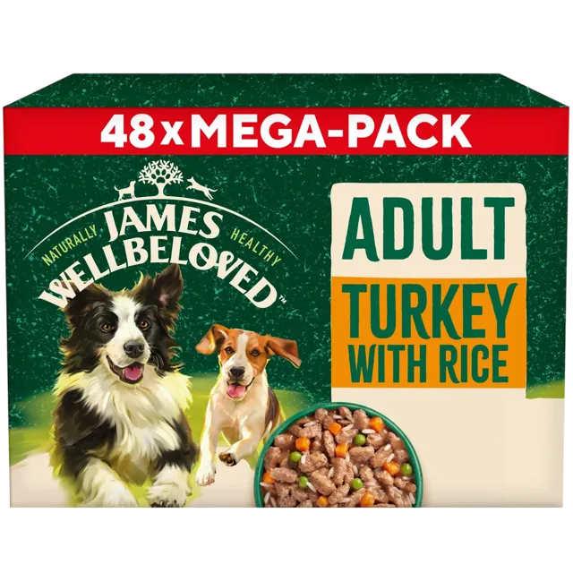 James Wellbeloved Adult Pouches – Turkey With Rice & Vegetables In Gravy