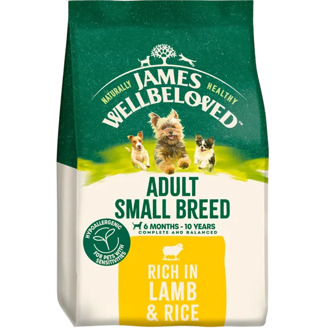 James Wellbeloved Adult Small Breed Dry – Lamb & Rice