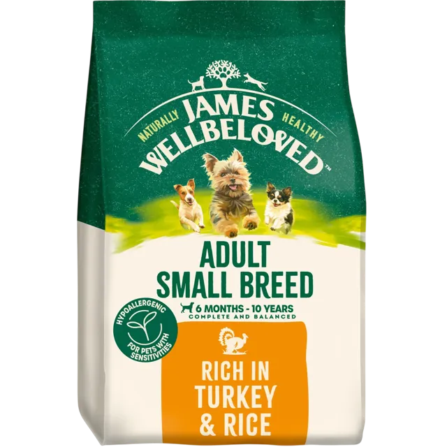 James Wellbeloved Adult Small Breed Dry – Turkey & Rice