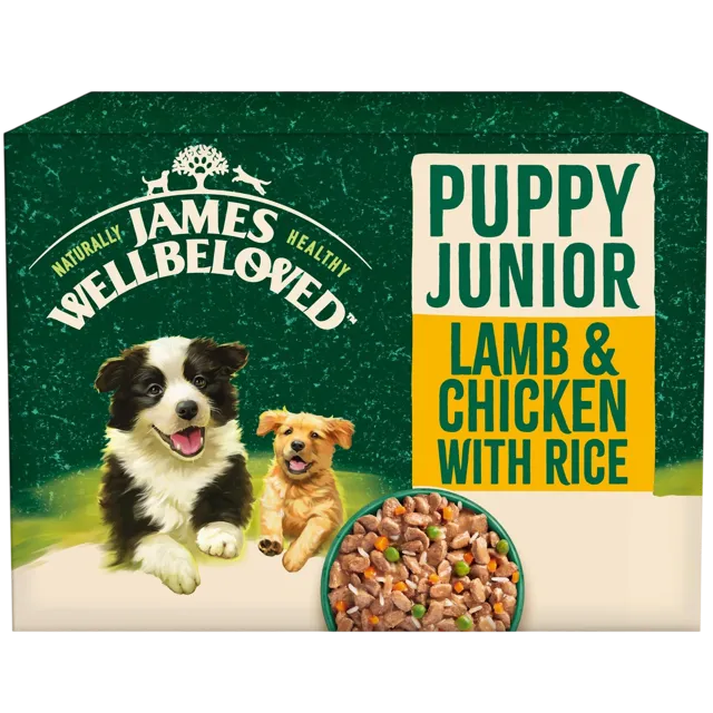 James Wellbeloved Puppy Pouches – Lamb With Rice & Vegetables In Gravy