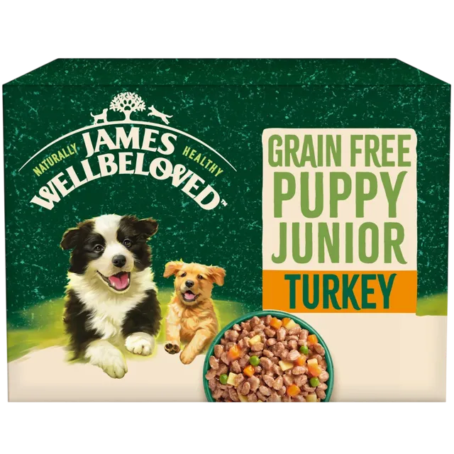 James Wellbeloved Puppy Pouches – Turkey In Gravy Grain Free