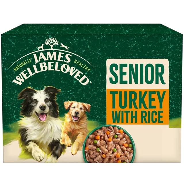 James Wellbeloved Senior Wet Food – Turkey & Rice In Gravy