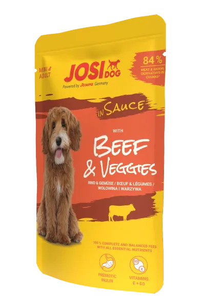 JosiDog Mini in Sauce – Beef & Veggies