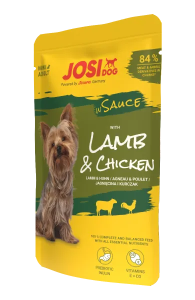JosiDog Mini in Sauce – Lamb & Chicken
