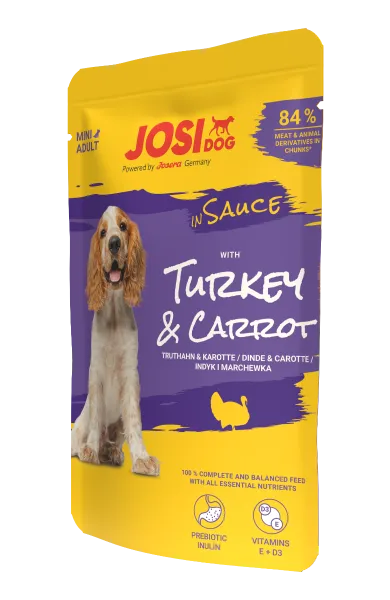 JosiDog Mini in Sauce – Turkey & Carrot