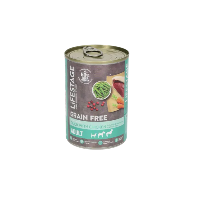 Lifestage Grain Free Complete Wet Adult – Duck with Chicken
