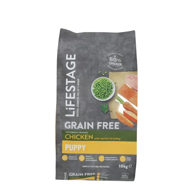 Lifestage Grain Free Puppy Dry Food – Chicken Turkey & Salmon
