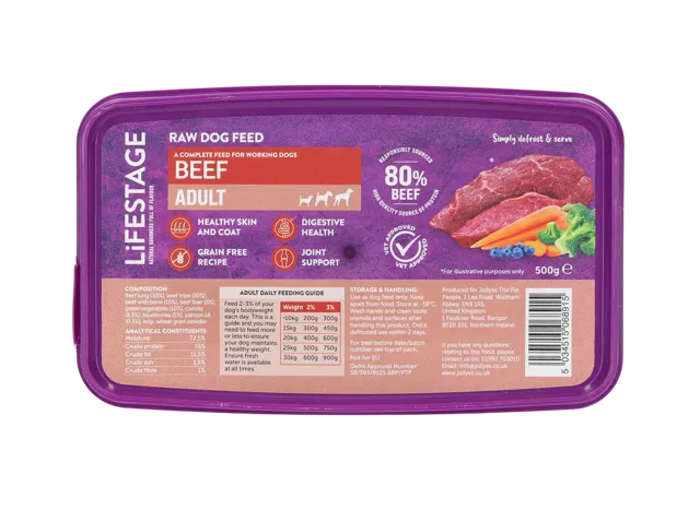Lifestage Grain Free Raw – Beef