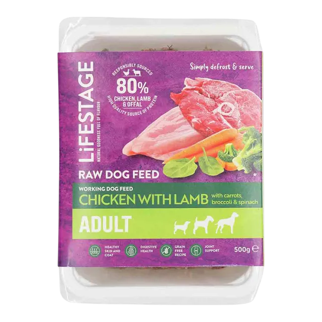 Lifestage Raw Adult – Lamb & Chicken