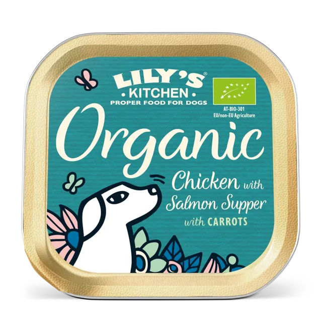 Lily's Kitchen Organic Trays Adult – Chicken with Salmon Supper
