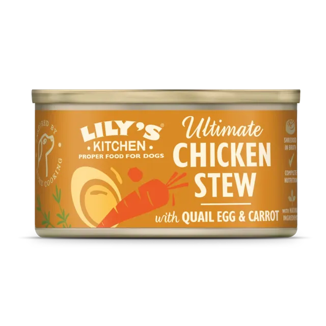 Lily's Kitchen the Ultimate Dinner – Chicken Stew with Quail Egg & Carrot